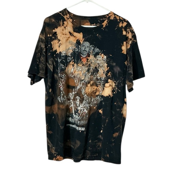 The Walking Dead Tee - Custom Acid Washed and Distressed XL 23” p2p - Picture 2 of 9